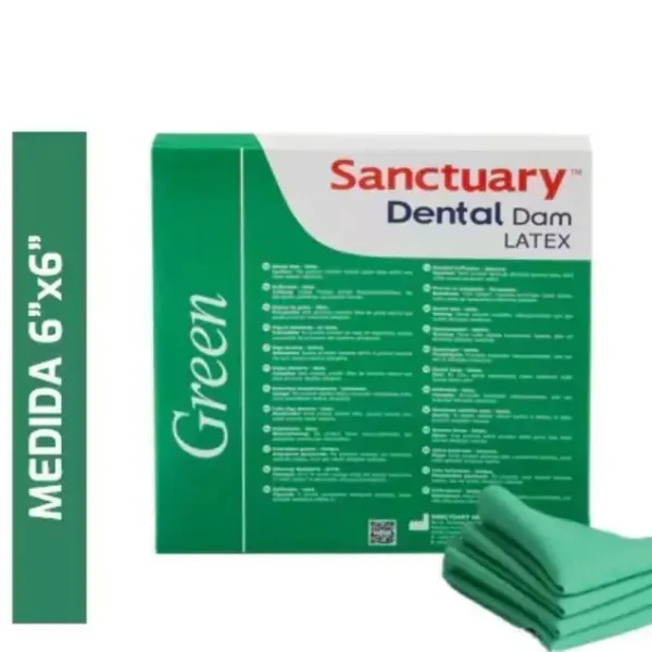 Goma dique sanctuary verde 6x6 x 36 unidades