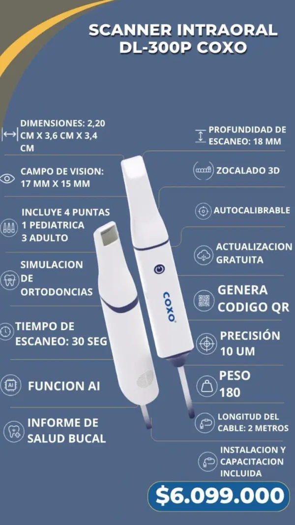 Escáner Intraoral Coxo DL-300P